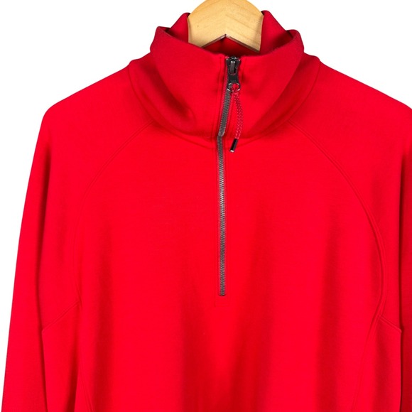 SPANX Air Essentials Red Zip Pullover Sweatshirt Women's Plus 1X - Picture 8 of 12